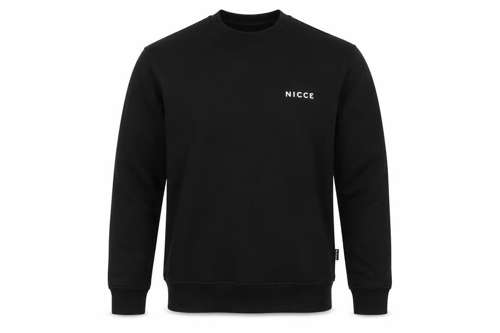 Mens UK Size XS NICCE Black Pullover Sweatshirt