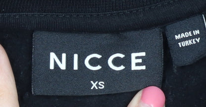 Mens UK Size XS NICCE Black Pullover Sweatshirt