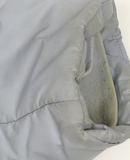 Nike Women's Blue Puffer Jacket M Hooded Winter Sportswear