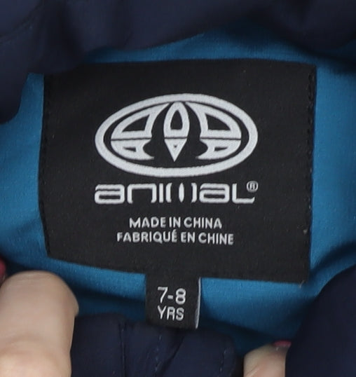 Animal Boys Blue Sleeveless Jacket 7-8 Years with Zip