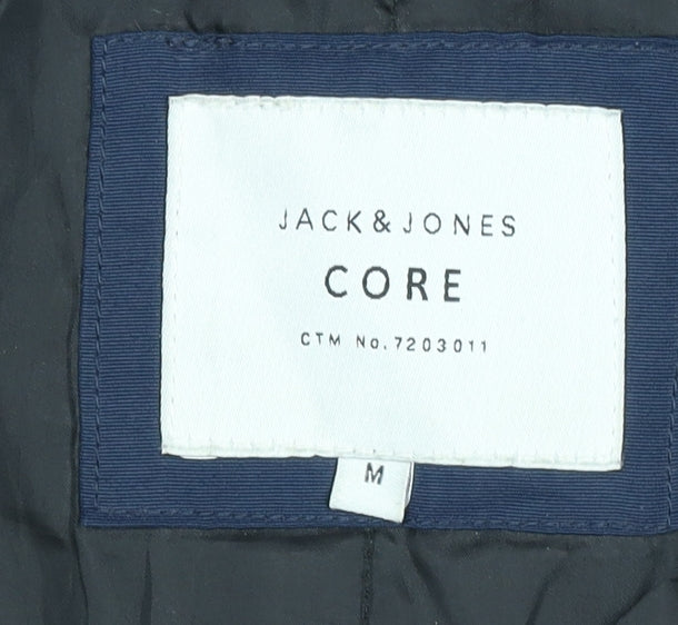 Mens UK Size M JACK & JONES Blue Puffer Jacket