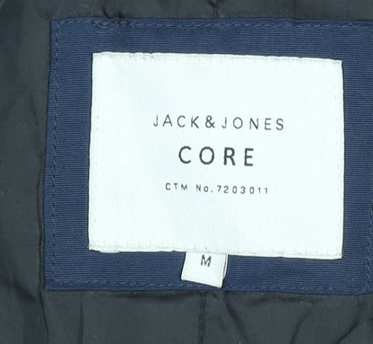 Mens UK Size M JACK & JONES Blue Puffer Jacket