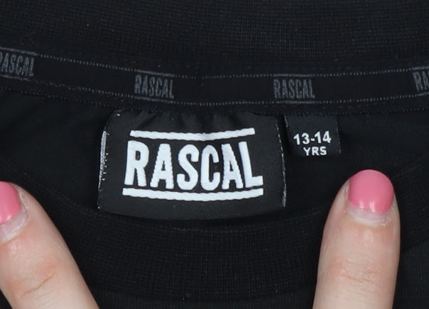Rascal Boys Black Logo T-Shirt 13-14 Years