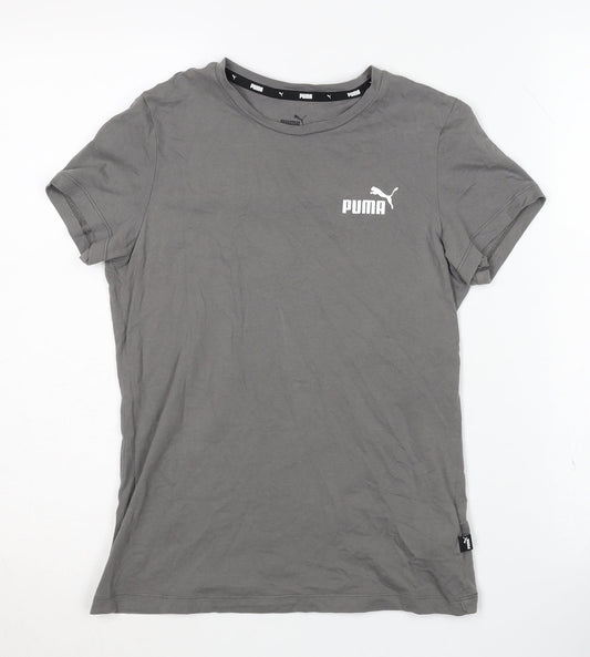 Puma Men's Grey Crew Neck T-Shirt Size S