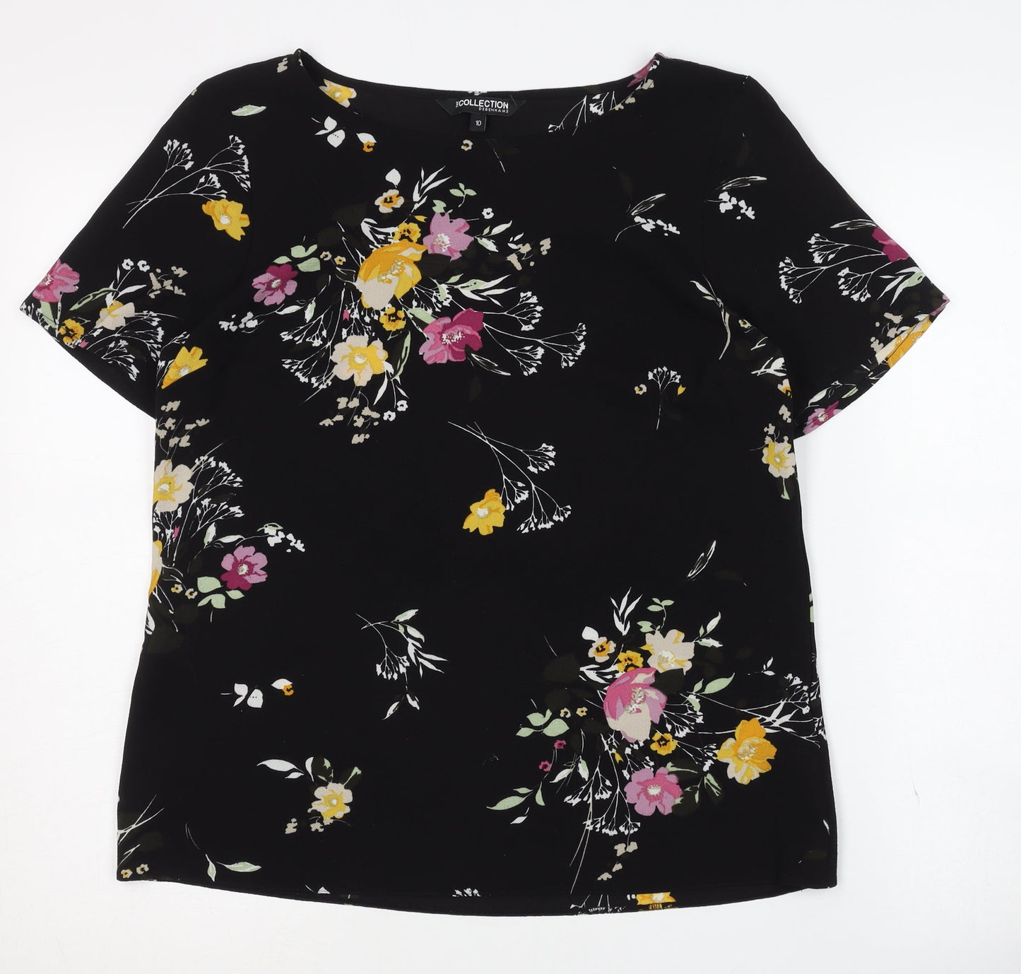 Womens UK Size 10 Debenhams Black  Blouse
