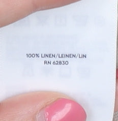 Lands' End Women's Beige Linen Blouse Size S