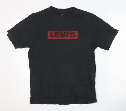 Levi's Men's Black Relaxed Fit Logo T-Shirt - Size S