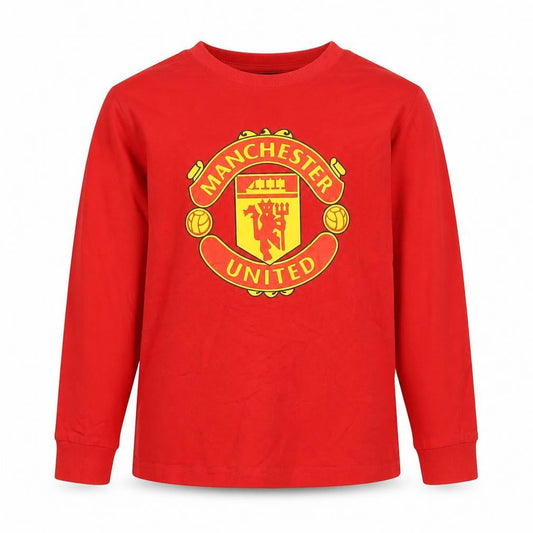 Manchester United Boys Red Long Sleeve T-Shirt 6-7 Years