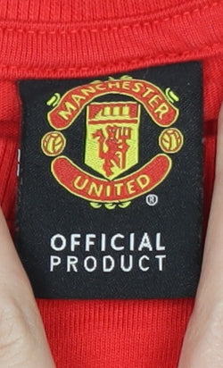 Manchester United Boys Red Long Sleeve T-Shirt 6-7 Years