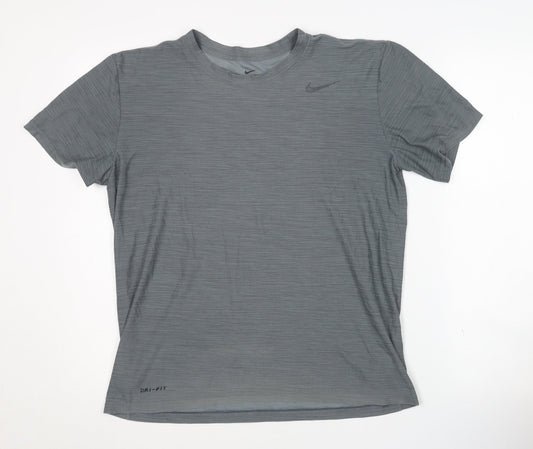 Nike Men's Grey Dri-FIT T-Shirt M Moisture Wicking