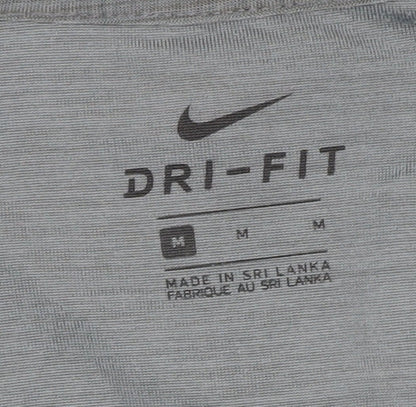 Nike Men's Grey Dri-FIT T-Shirt M Moisture Wicking