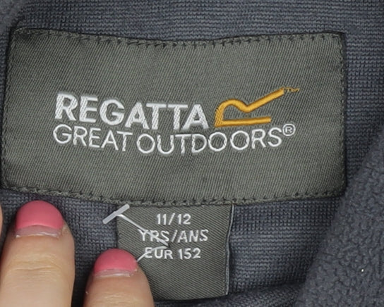 Regatta Boys Grey Fleece Sweatshirt 11-12 Years Outdoor Zip