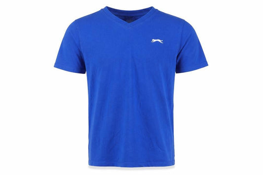 Slazenger Boys Blue T-Shirt, Size 13 Years, V-Neck, Logo Accent