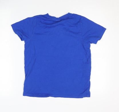 Slazenger Boys Blue T-Shirt, Size 13 Years, V-Neck, Logo Accent
