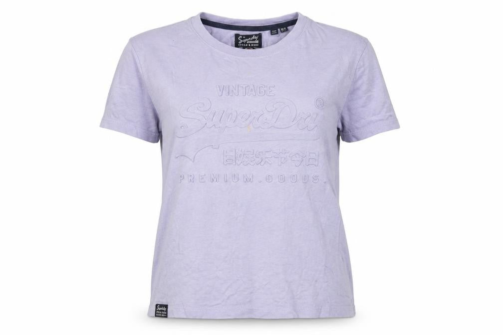 Unisex Adults UK Size 10 Superdry Purple Basic T-Shirt