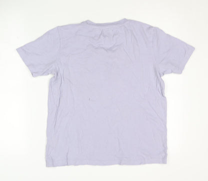 Unisex Adults UK Size 10 Superdry Purple Basic T-Shirt