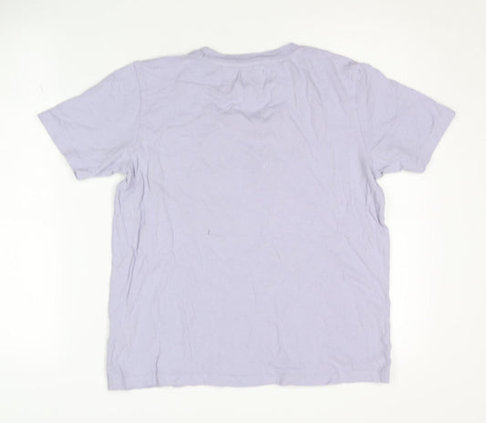Unisex Adults UK Size 10 Superdry Purple Basic T-Shirt