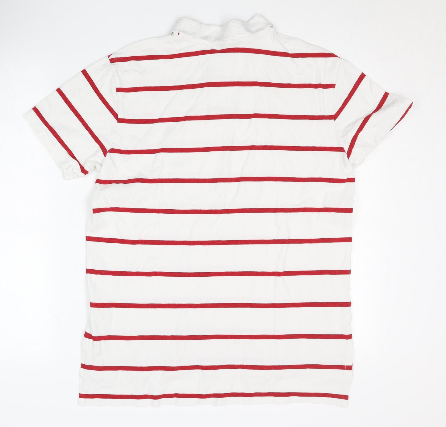 Ralph Lauren Men's White Striped Polo L