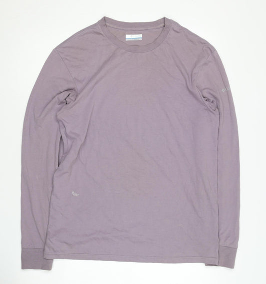 Columbia Unisex Purple Long Sleeve T-Shirt - Small
