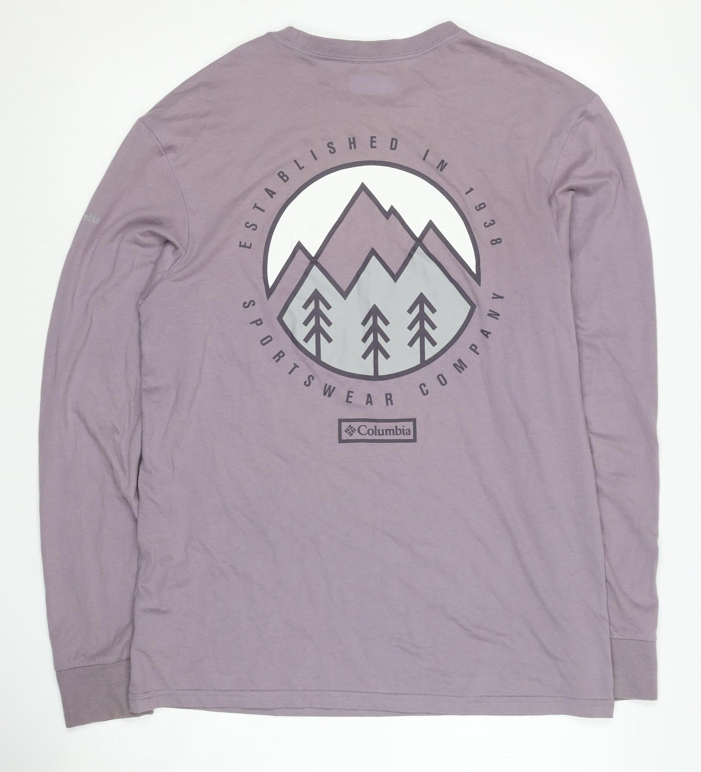 Columbia Unisex Purple Long Sleeve T-Shirt - Small