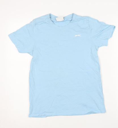 Slazenger Boys Blue T-Shirt, Size 13 Years, 100% Cotton, Logo Accent