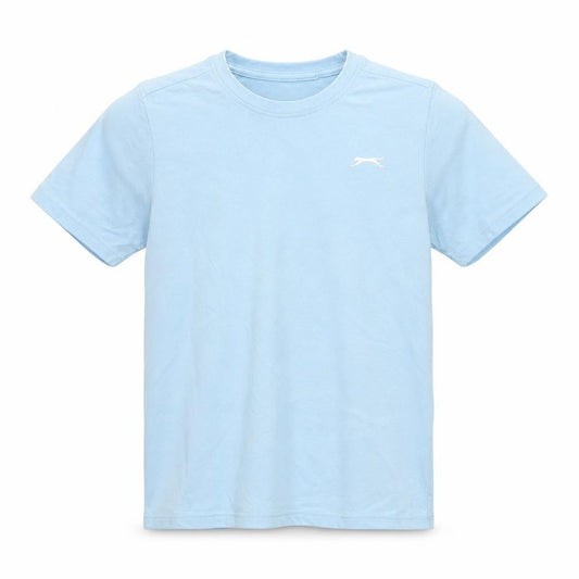 Slazenger Boys Blue T-Shirt, Size 13 Years, 100% Cotton, Logo Accent