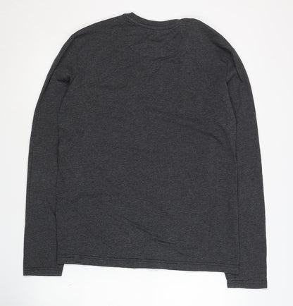 Original Penguin Men's Grey Colourblock Pocket T-Shirt M