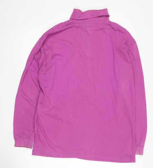 Cotton Traders Women’s Pink Roll Neck Pullover Jumper