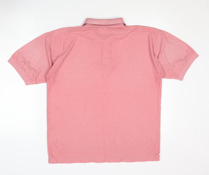 Leshark Men's Pink Polo Shirt L Short Sleeve Casual