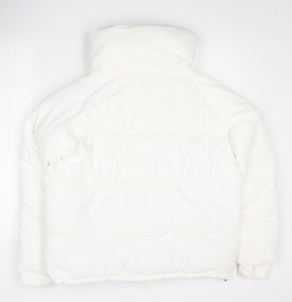 Quiz Women's White Puffer Jacket Size 12