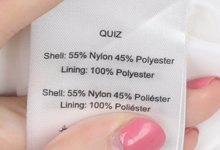 Quiz Women's White Puffer Jacket Size 12