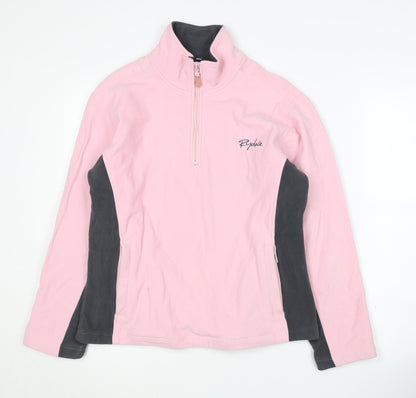 Rydale Women's Pink Fleece Henley Sweatshirt Size M