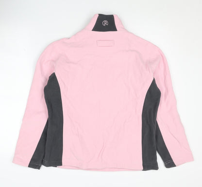 Rydale Women's Pink Fleece Henley Sweatshirt Size M