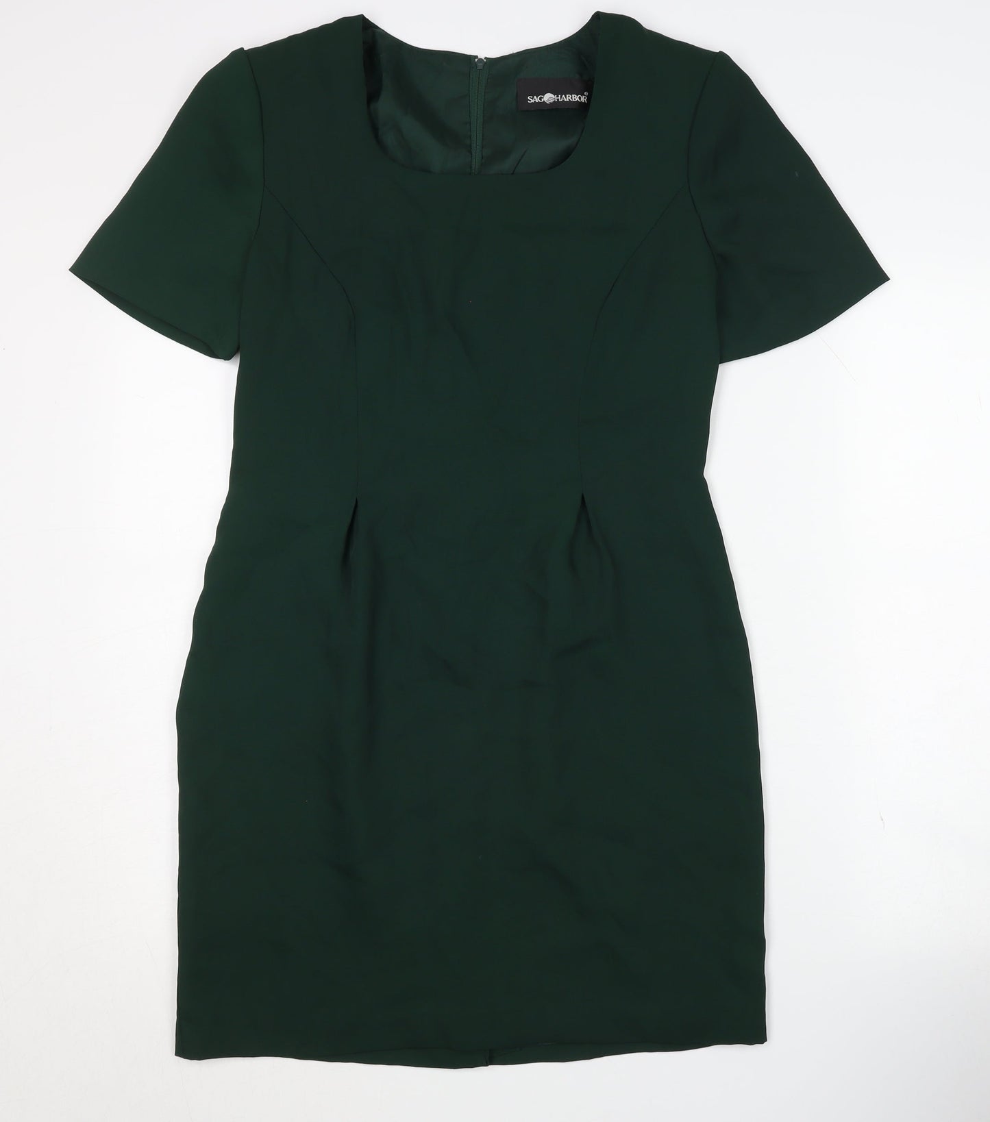 Sag Harbor Women's Green Sheath Dress Size 8