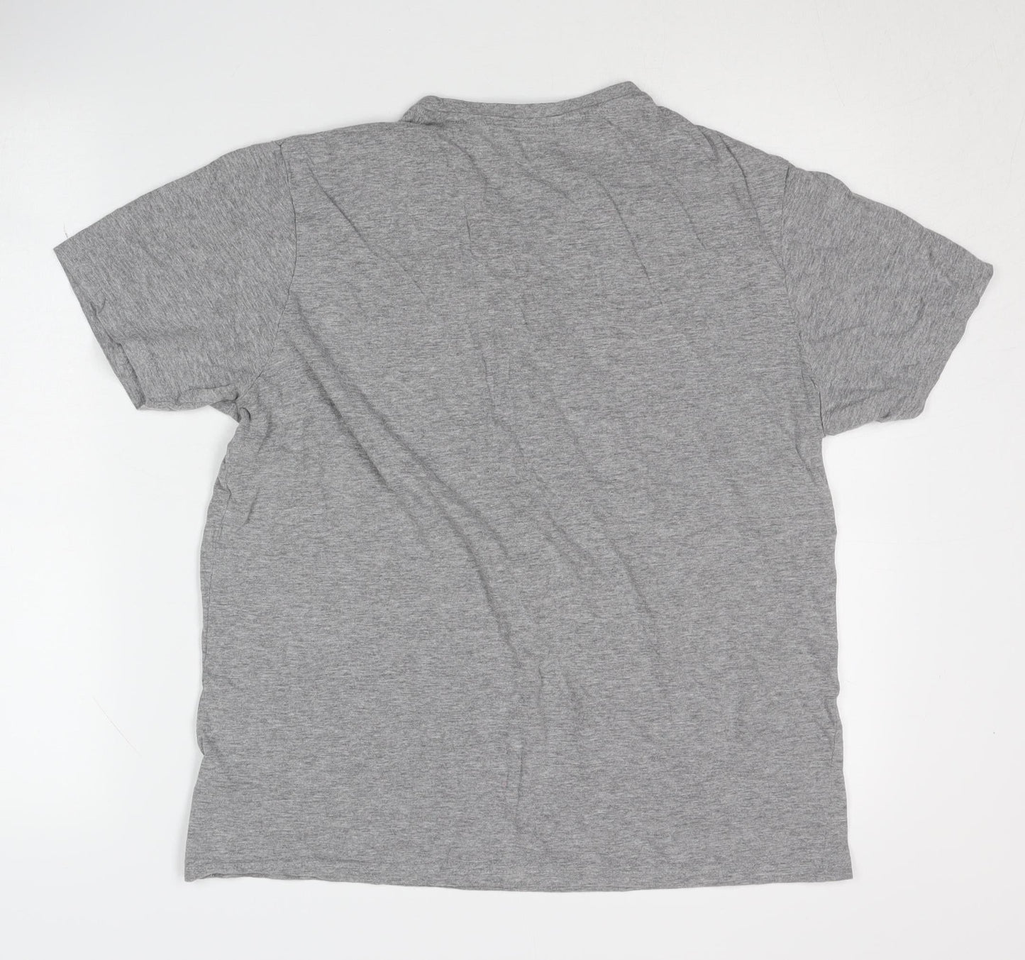 Lee Cooper Men's Grey V-Neck Short Sleeve T-Shirt L