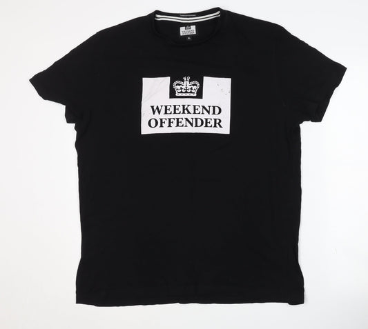 Weekend Offender Men's Black XL Graphic T-Shirt