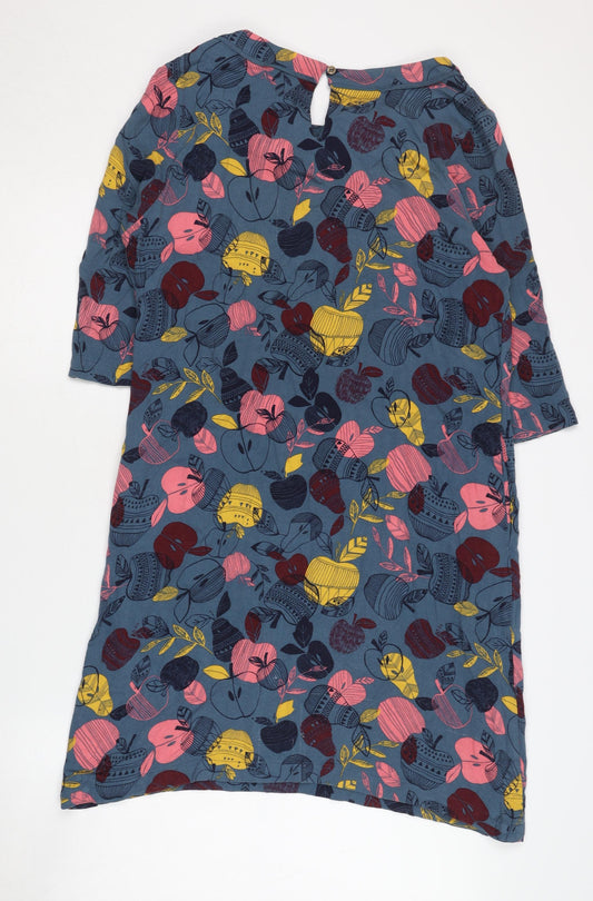 Mantaray Women's Multicoloured 3/4 Sleeve Dress - Size 14