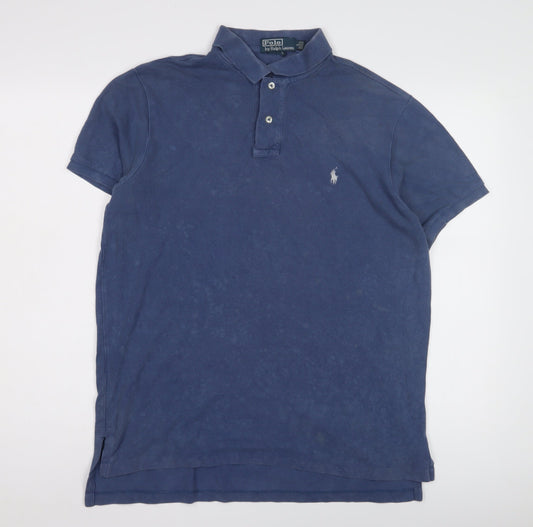 Ralph Lauren Men's Blue Polo Shirt, Size L