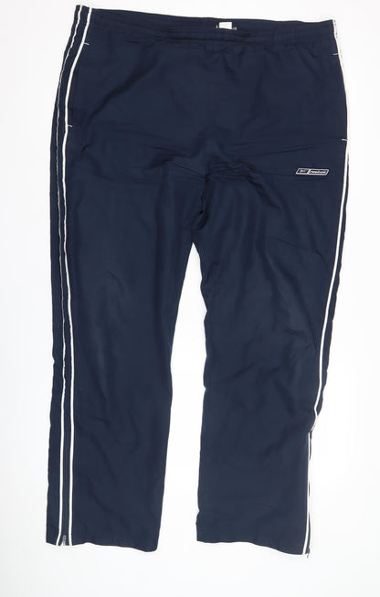 Reebok Men's Blue Track Pants, L, Sporty Activewear