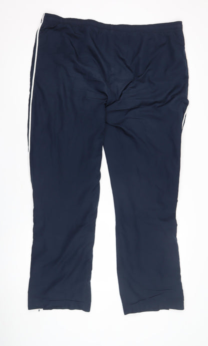 Reebok Men's Blue Track Pants, L, Sporty Activewear