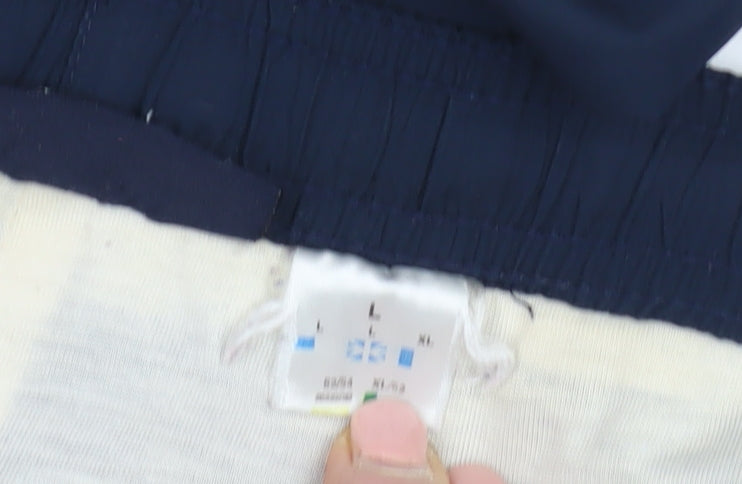 Reebok Men's Blue Track Pants, L, Sporty Activewear