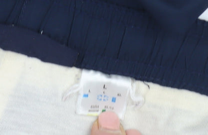 Reebok Men's Blue Track Pants, L, Sporty Activewear