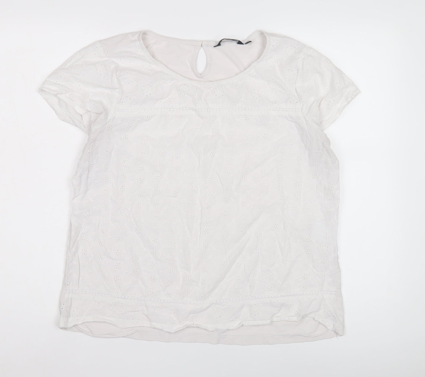 Womens UK Size 18 Isle Collection White Basic Blouse