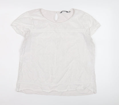 Womens UK Size 18 Isle Collection White Basic Blouse