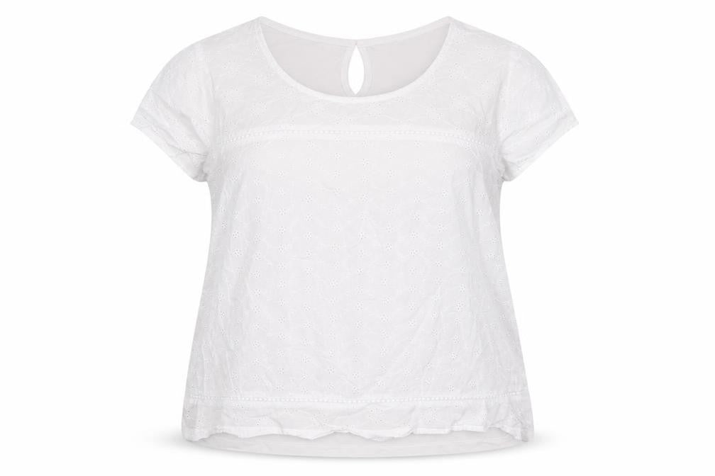 Womens UK Size 18 Isle Collection White Basic Blouse