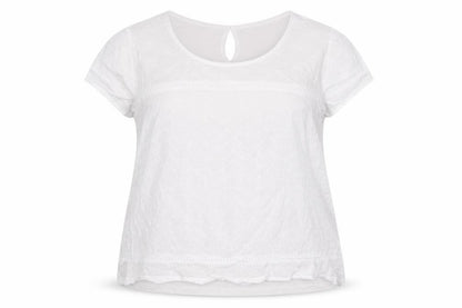 Womens UK Size 18 Isle Collection White Basic Blouse