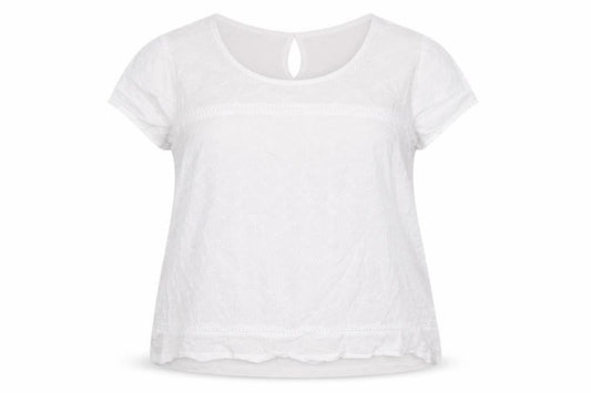 Womens UK Size 18 Isle Collection White Basic Blouse
