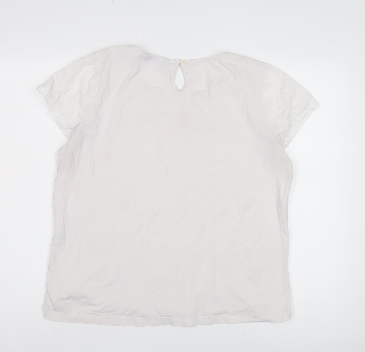Womens UK Size 18 Isle Collection White Basic Blouse