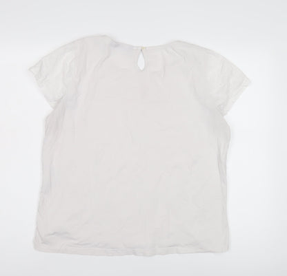 Womens UK Size 18 Isle Collection White Basic Blouse