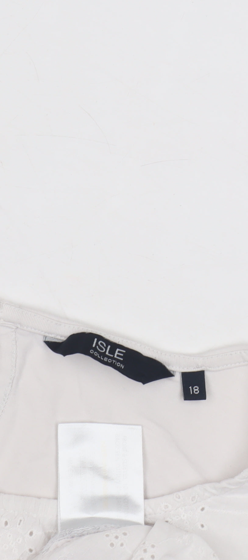 Womens UK Size 18 Isle Collection White Basic Blouse